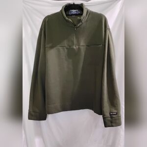 Polo Sport Mens Long Sleeve Qtr Zip Sweater Olive Green Mens Size 2XL XXL